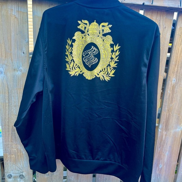 Rocawear y2k vintage track jacket sweater black and gold rhinestones size 2x - Picture 5 of 9